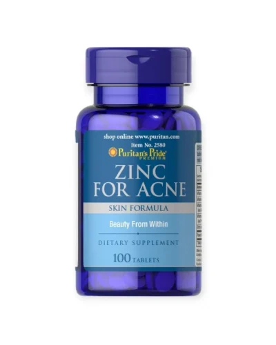 Puritan's Pride Zinc For Acne Dietary Supplement - 100 Tablets