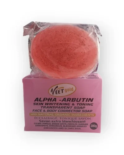 VEETGOLD ALPHA ARBUTIN TONING TRANSPARENT SOAP 200G