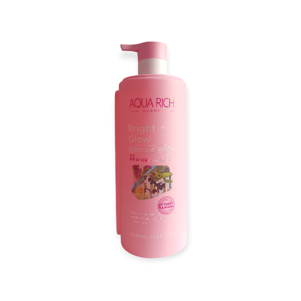 AQUA RICH BODY GEL WASH 1000ML - BRIGHT + GLOW